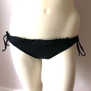 Rampage side tie ruffle bikini bottom